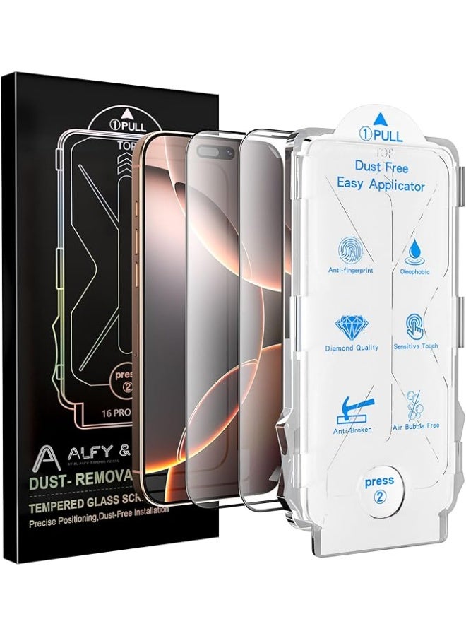 الغي اند كو واقي شاشة عالي الجودة للخصوصية مع مجموعة تثبيت لهاتف iPhone 16 Pro Max قطعتين - Image 5