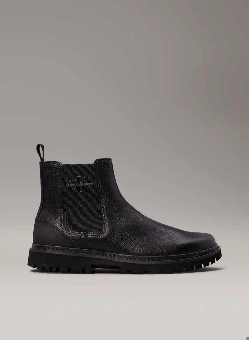 Calvin Klein Jeans Leather Chelsea Boots - Image 1