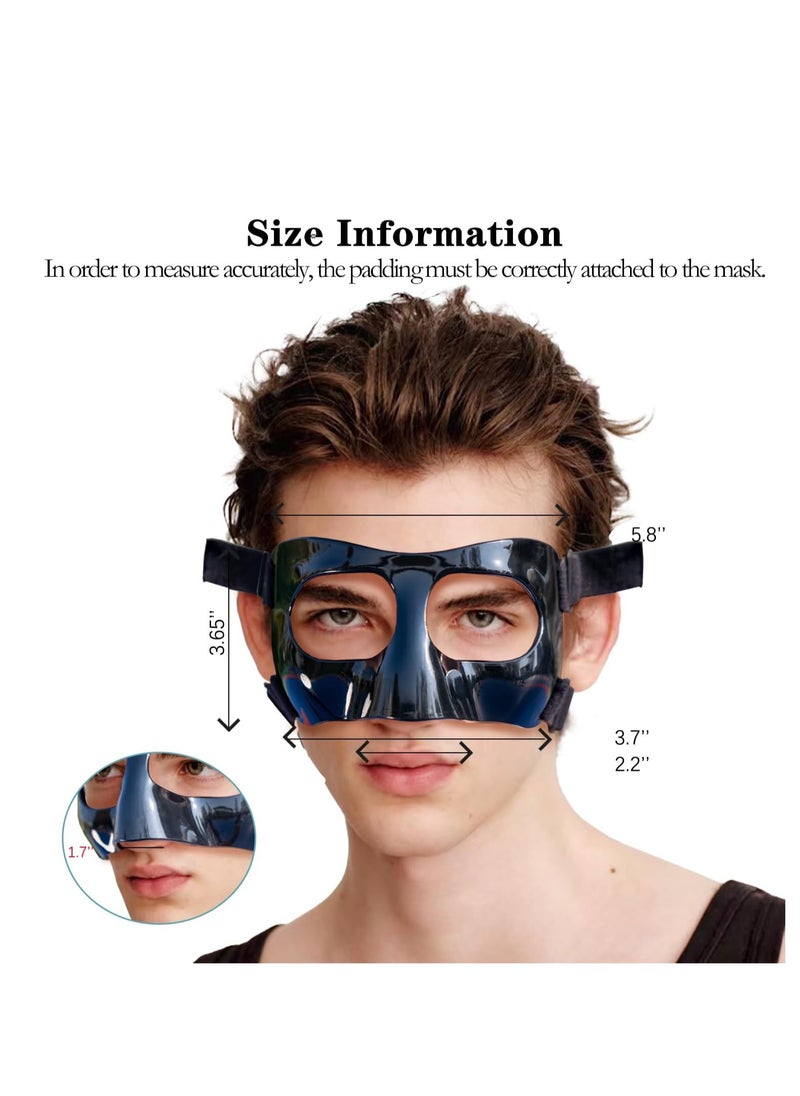 Generic - Sport Face Protector Broken Nose Protector for Basketball  Soccer Softball Training Foam-Padded Face Masks for Men and Women - Image 1