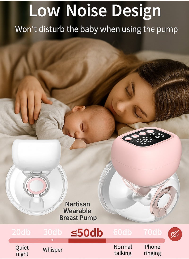 F.A.M.S Wearable Electric Breast Pump – Hands-Free, Rechargeable & Silent, 3 Modes with Adjustable Suction, LED Display, Anti-Leak, BPA-Free – Comfortable & Portable Breastfeeding Solution for Moms  - Image 3