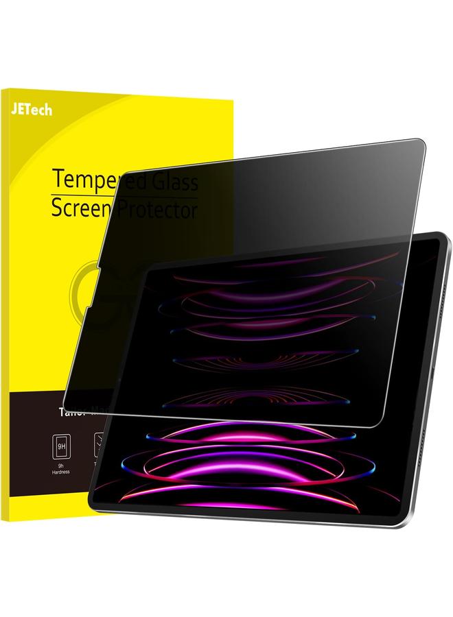 جي تيك واقي شاشة الخصوصية لجهاز ايباد برو 12.9 بوصة الجيل السادس والخامس والرابع والثالث 2022 2021 2020 2018 غشاء زجاجي مقوى مضاد للتجسس عبوة واحدة - Image 1