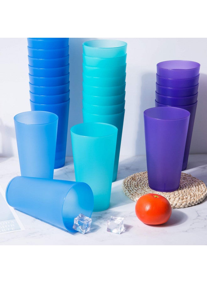 KX-WARE 32-ounce Plastic Tumblers/Large Drinking Glasses/Party Cups/Iced Tea Glasses Set of 6, 6 Assorted Colors | Unbreakable, Dishwasher Safe, BPA Free - Image 4