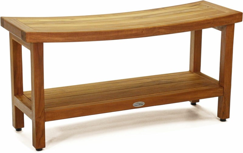 AquaTeak AquaTeak Patented 36 Sumba Teak Shower Bench with Shelf 