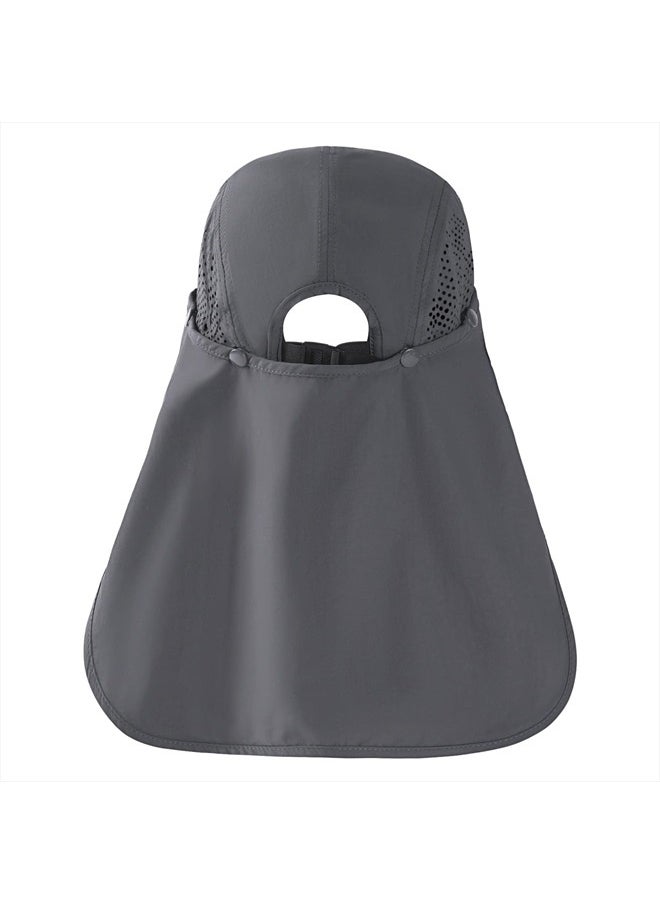 BASSDASH UPF 50+ Foldable Fishing Hat Baseball Cap with Removable Neck Flap Portable for Men Women Golf Hiking  - Image 2