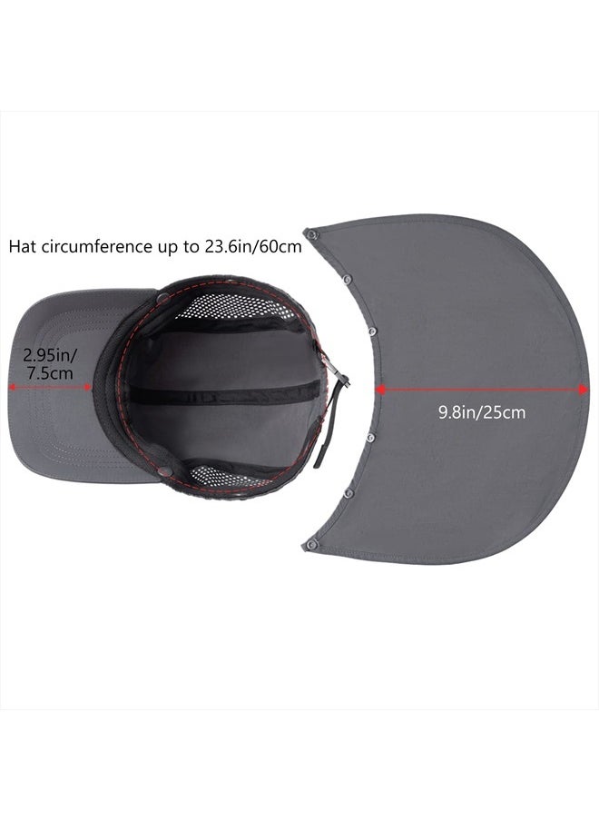 BASSDASH UPF 50+ Foldable Fishing Hat Baseball Cap with Removable Neck Flap Portable for Men Women Golf Hiking  - Image 4