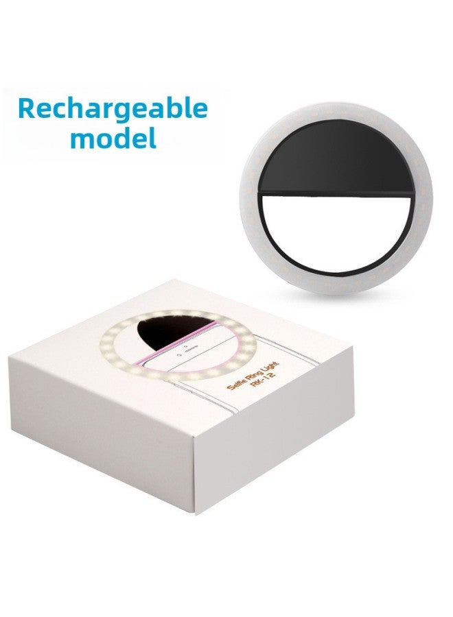 Loquat Mobile Phone Fill Light Beauty Selfie Light LED Ring Fill Light Artifact Live Photography Flash Manufacturers-Color:Charm Eye Battery/Blue - Image 5