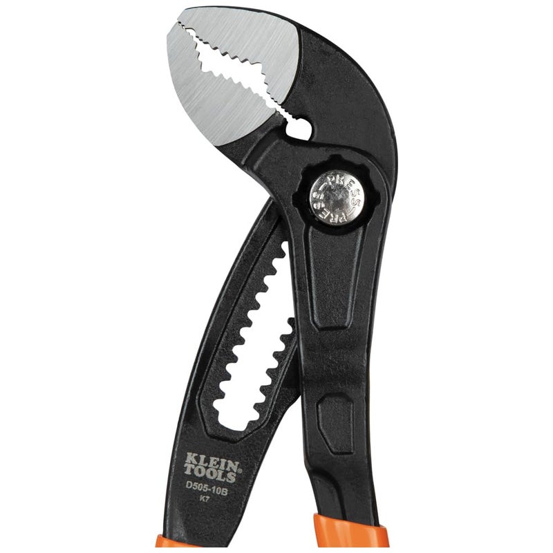 Klein Tools D5053BKIT 3-Piece Adjustable Pliers, Quick-Adjust Klaw Pump Pliers Set, 7-Inch, 10-Inch, and 12-Inch, Compact Design with V-Jaw and Hardened Teeth for Maximum Torque - Image 2