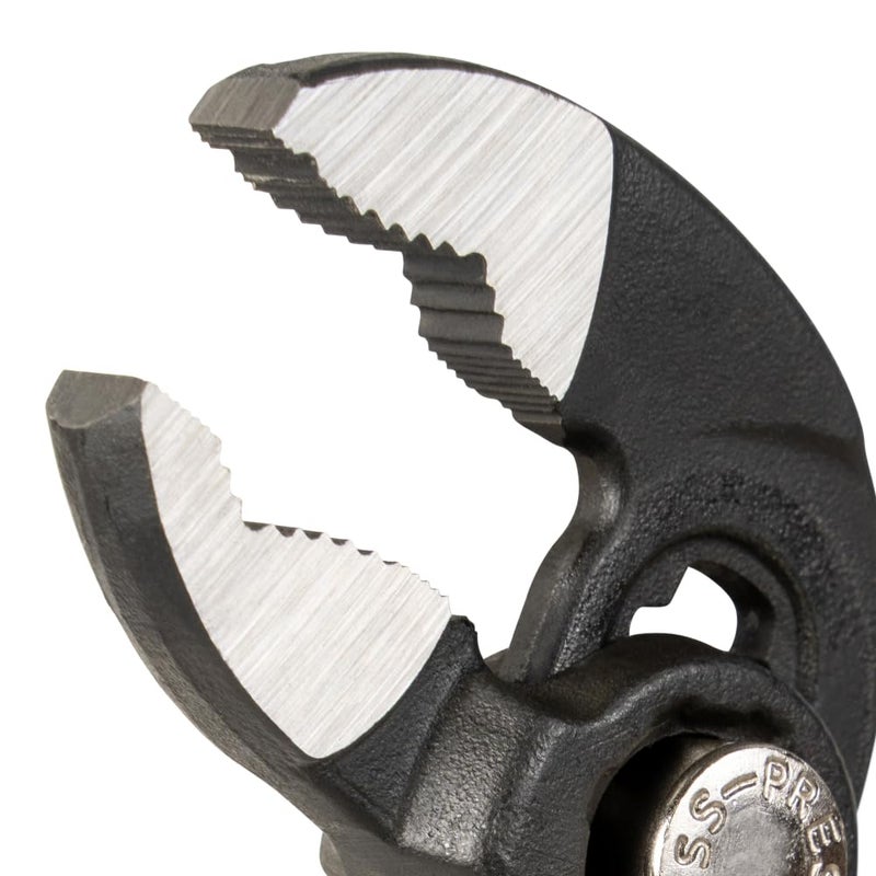 Klein Tools D5053BKIT 3-Piece Adjustable Pliers, Quick-Adjust Klaw Pump Pliers Set, 7-Inch, 10-Inch, and 12-Inch, Compact Design with V-Jaw and Hardened Teeth for Maximum Torque - Image 5
