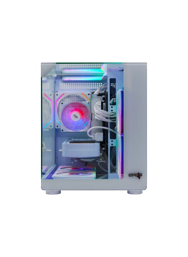 Spear Pc Gaming PC – Intel Core i5-14400F, RTX 5060Ti 8GB, 16GB DDR5, 1TB NVMe SSD 3300MB/s, 700W PSU, ARGB M-ATX Case with 5 ARGB Fans & Remote, Windows 11 Pro White - Image 2