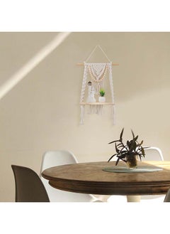 Antikiano Macrame Indoor Wall Hanging Shelf Hand Woven Bohemian Décor 65x35  - Image 3
