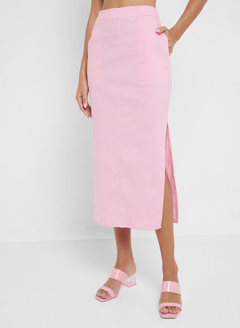 Ginger Button Up Vest & Maxi Skirt Co-Ord Set - Image 4