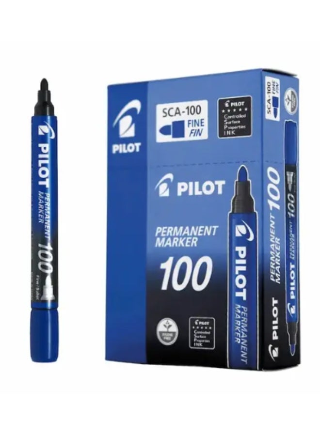 Pilot Marker Blue Pointed Tip, 12 Pens