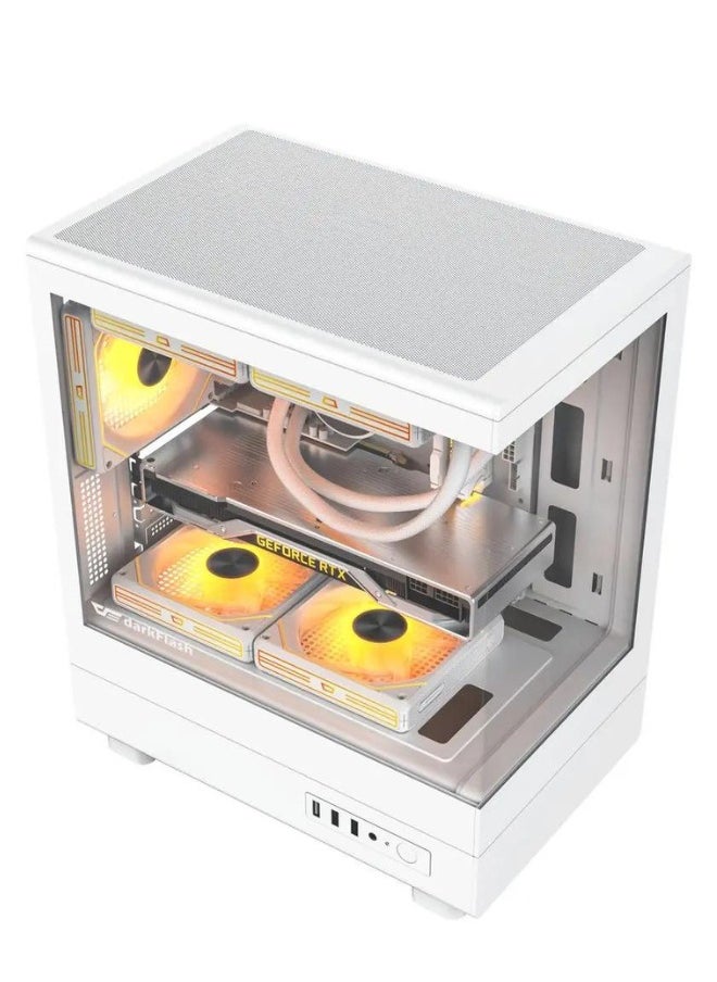 DarkFlash - High-Performance PC Gaming Desktop | Intel i5 12th Gen | ASUS RTX3050 | 16GB RGB RAM, 500GB NVMe SSD With Gamdias GL240 Liquid Cooler - Image 1