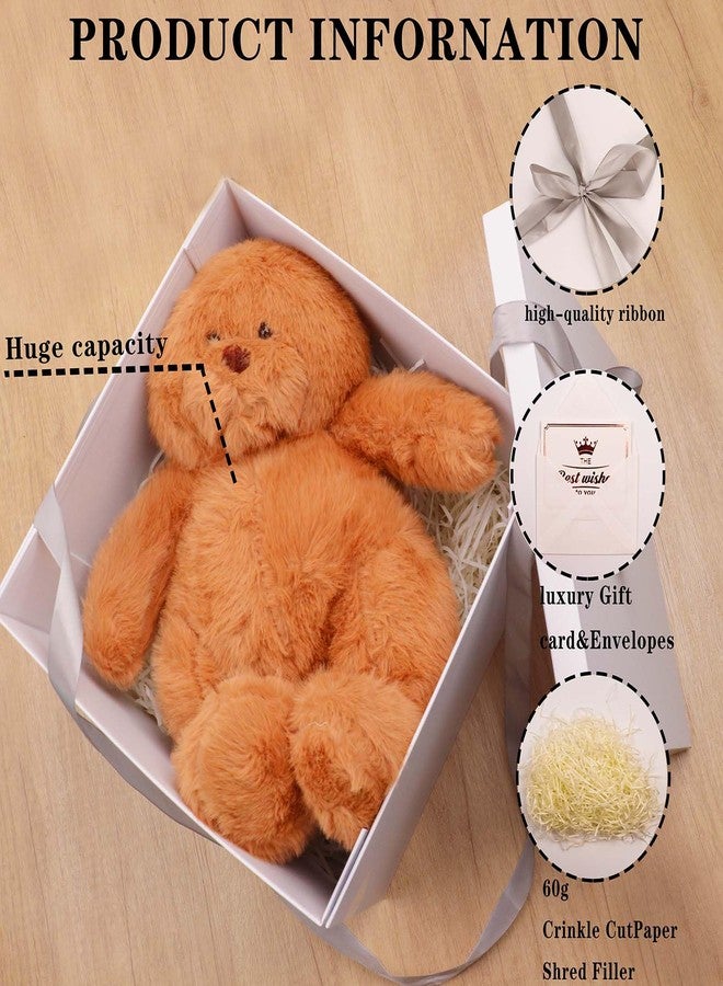 UoeRing Matte White Large Gift Box 1Pcs 12x12x11 Inch,Gift Box with Lid for Presents Birthdays,Christmas Valentine's Day,Mother's Day, with Ribbon Card Envelope Shredded Paper Fill - Image 4