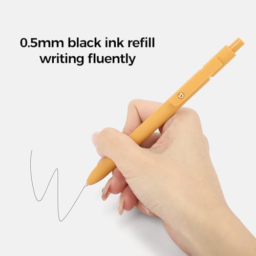 Ddaowanx Gel Pens, 0.5mm Quick Dry Black Ink Pens Fine Point Smooth Writing Pens, Cute Office School Supplies Gifts for Women (24 Pcs Vintage+Morandi-Black Ink) - Image 4