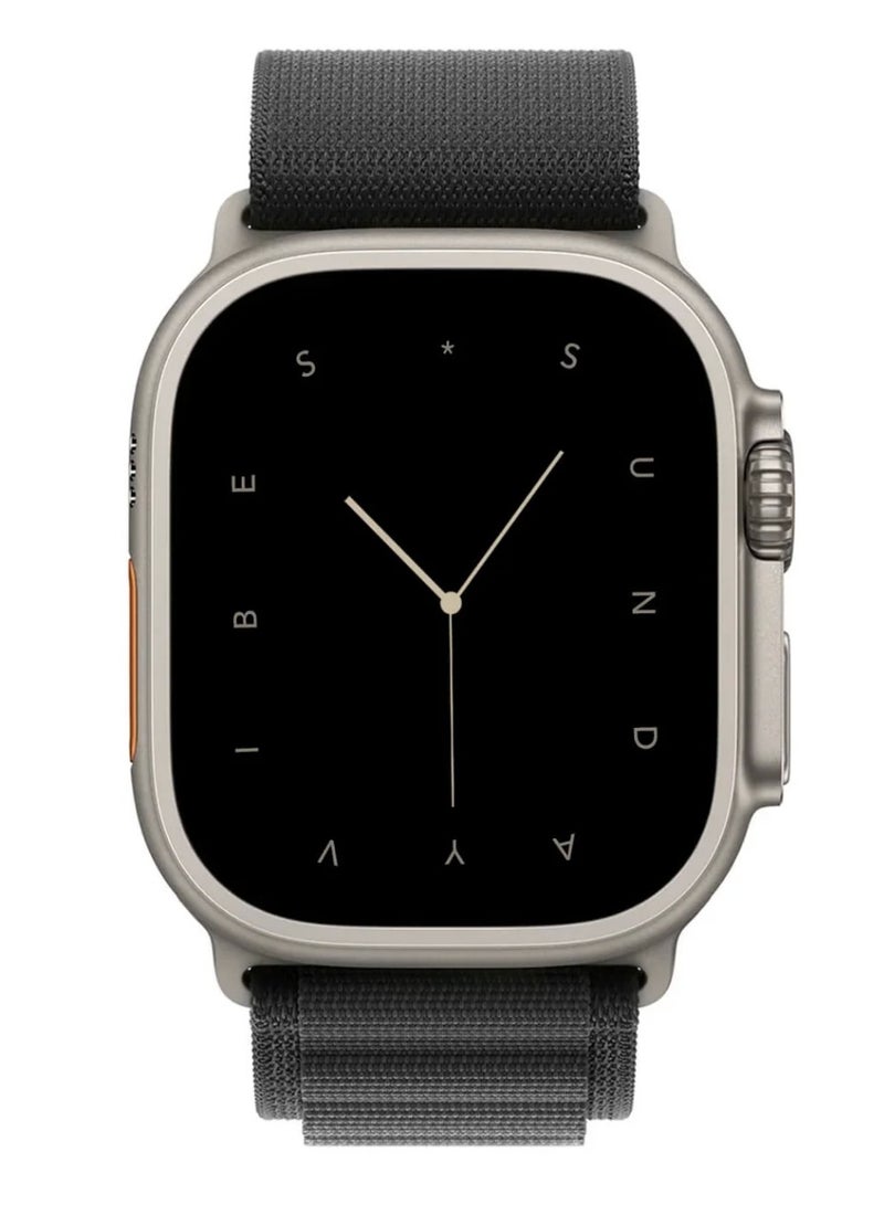 أكاليكس سوار Alpine Loop متوافق مع ساعات Apple Watch مقاسات 42 مم، 44 مم، 45 مم، 46 مم، 49 مم، سوار رياضي ناعم منسوج، سوار معصم بديل قابل للتعديل لساعات Apple Watch Series Ultra / SE / Series 1/2/3/4/5/6/7/8/9/10/11 - أسود - Image 2