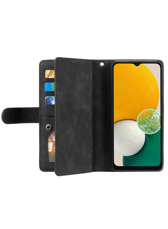 اس-توب جراب لهاتف Samsung Galaxy S25 5G، جراب هاتف جلدي مزود بسحاب وتسع بطاقات مع حبل - Image 5