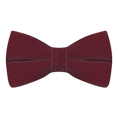 King & Priory Luxury Burgundy Velvet Bow Tie - Image 4