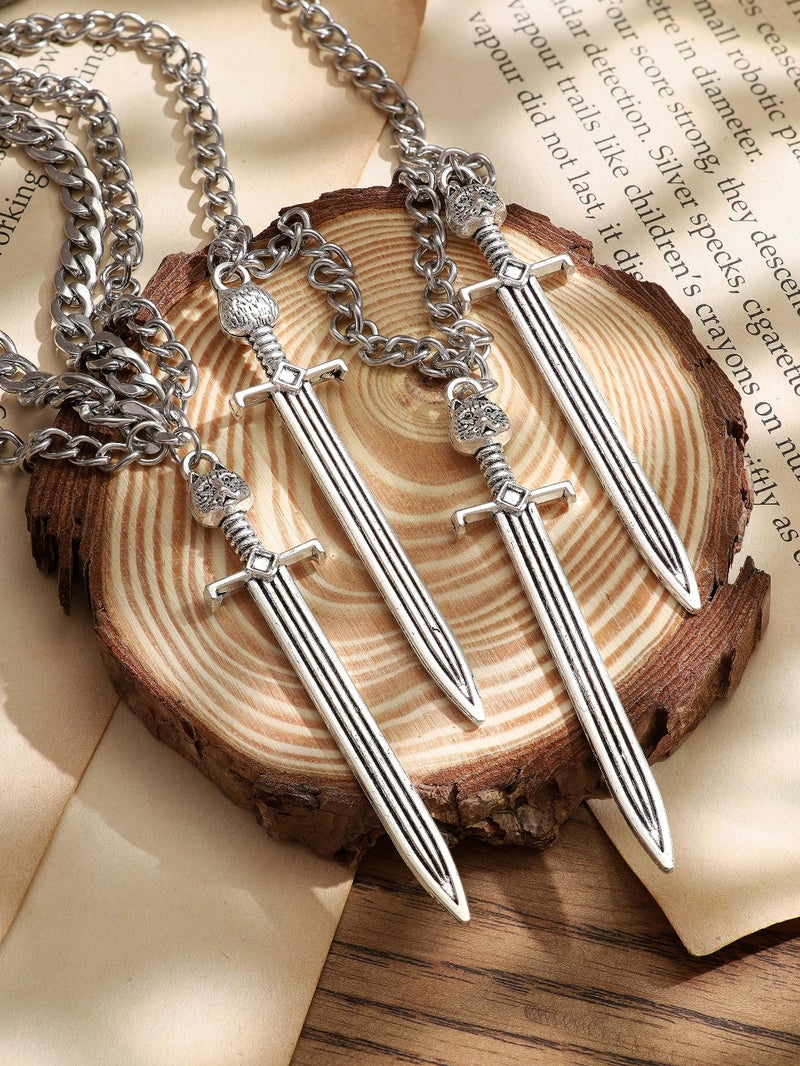 Sacina Grunge Skull Dagger Sword Necklace, Gothic Emo Grunge Necklace, Halloween Christmas Jewelry Gift For Women - Image 5