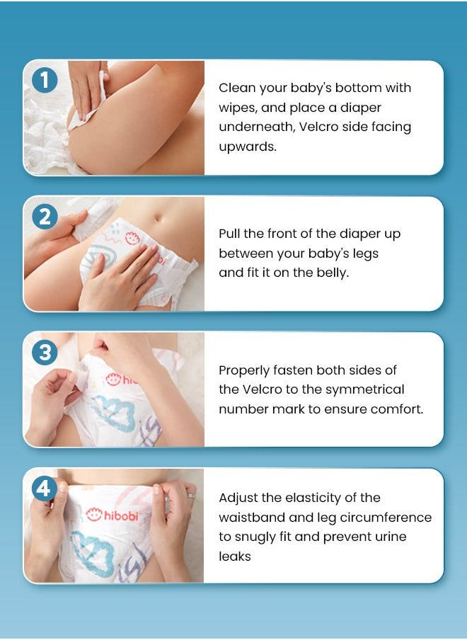 hibobi - Hibobi -Ultra Soft Absorbent Diapers - Size 4 - 9-14Kg - 56Pcs - Pack of 2 - Image 1