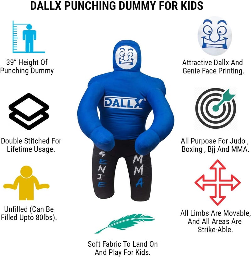 DALLX Kids Grappling Dummy for Fitness Training Practice Wrestling Judo Karate MMA Punching Dummy for Kids Jiu-Jitsu - UNFILLED - Image 2
