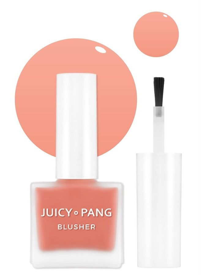 JUICY-PANG WATER BLUSHER (CR01 - Peach) - Korean Liquid Blush For Cheeks K Beauty Makeup