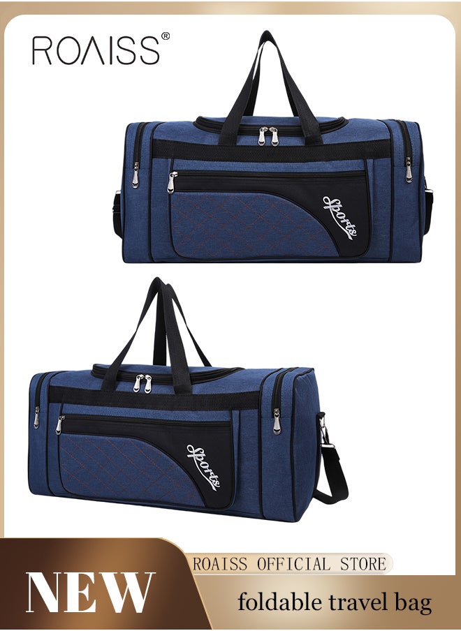 roaiss Large-Capacity Shoulder Bag Outdoor Sports Portable Clothing Storage Bag Can Be Folded for Short Trips  - Image 1