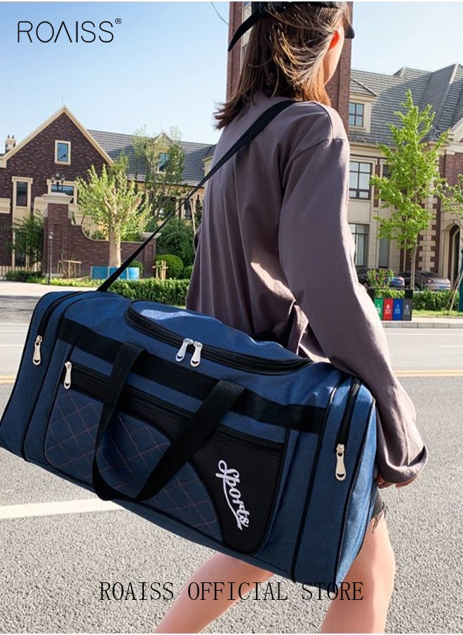 roaiss Large-Capacity Shoulder Bag Outdoor Sports Portable Clothing Storage Bag Can Be Folded for Short Trips  - Image 2