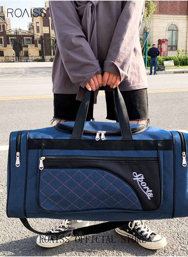 roaiss Large-Capacity Shoulder Bag Outdoor Sports Portable Clothing Storage Bag Can Be Folded for Short Trips  - Image 3