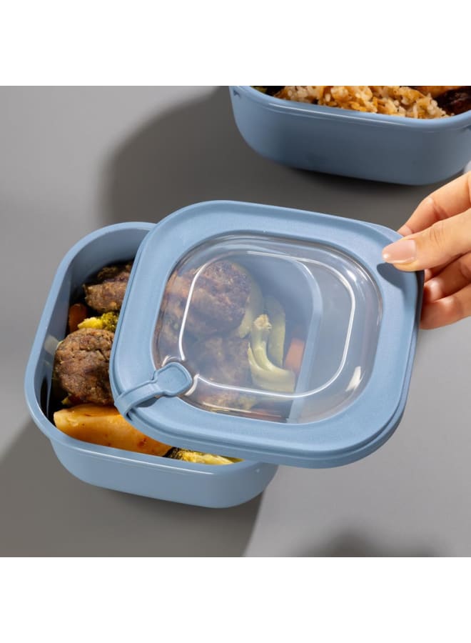 دنيا بلاستيك حاوية تخزين طعام من Dunyaplastik - خالية من مادة BPA، آمنة للاستخدام في الميكروويف، متعددة الألوان بسعة 600 مل - Image 2