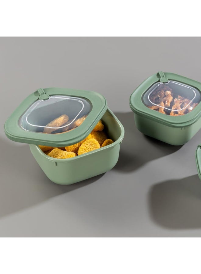 دنيا بلاستيك حاوية تخزين طعام من Dunyaplastik - خالية من مادة BPA، آمنة للاستخدام في الميكروويف، متعددة الألوان بسعة 600 مل - Image 3