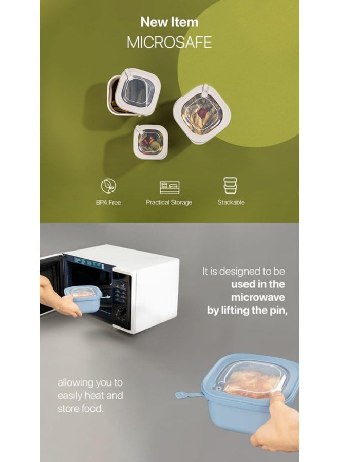 دنيا بلاستيك حاوية تخزين طعام من Dunyaplastik - خالية من مادة BPA، آمنة للاستخدام في الميكروويف، متعددة الألوان بسعة 600 مل - Image 5