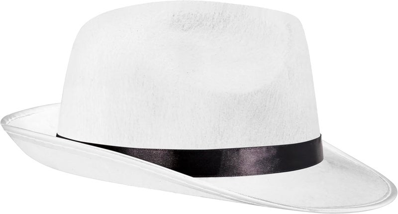 KANGAROO Fedora Brim Felt Church Hat Men Women I Summer Beach Sun Hat with Band I Men's 1920s Gatsby Gangster Costume - Image 1
