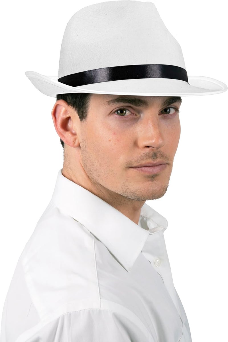KANGAROO Fedora Brim Felt Church Hat Men Women I Summer Beach Sun Hat with Band I Men's 1920s Gatsby Gangster Costume - Image 2