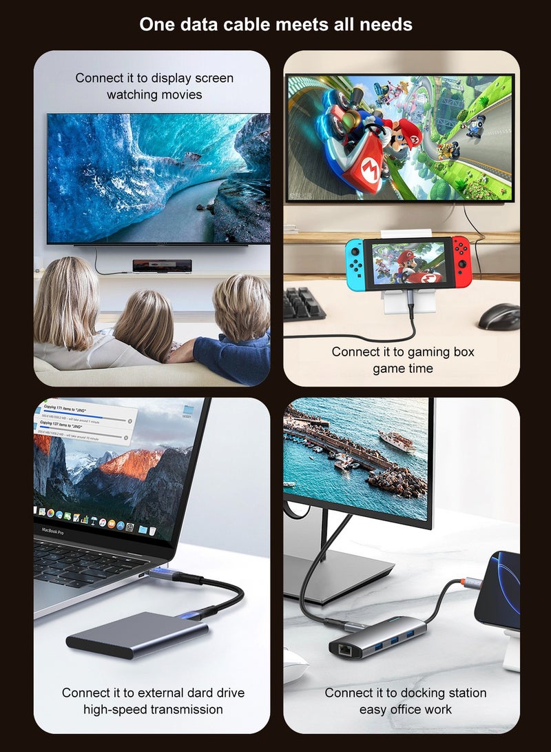 لدنيو كابل LDNIO USB-4 بقوة 240W من USB-C إلى USB-C بسرعة نقل بيانات 40 جيجابت في الثانية بدقة 8K وتردد 60 هرتز أو دقة 4K مزدوجة وتردد 60 هرتز - بطول متر واحد-اسود - Image 3