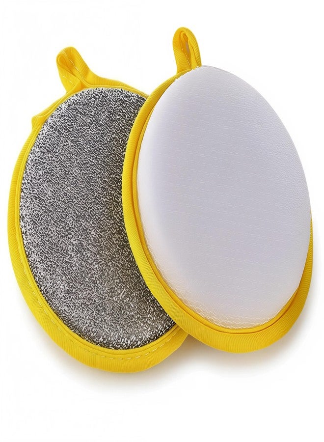 DNC 2 in 1 Double Side Dishwashing Sponge Dish Washing Brush | Double Side Dishwashing Sponge Dish Washing Brush Pan Pot Dish Wash Sponges | Household Cleaning Reusable Kitchen Tools (5) - Image 1