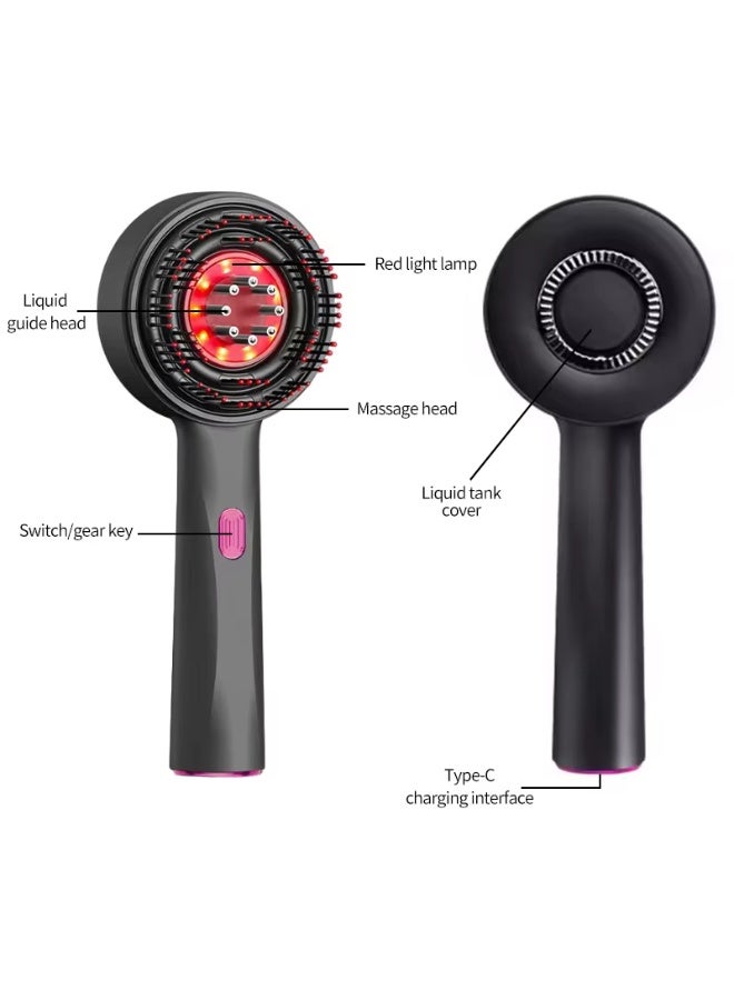 630nm Red Light Scalp Massage Comb with Serum Reservoir – Type-C Charging - Image 5