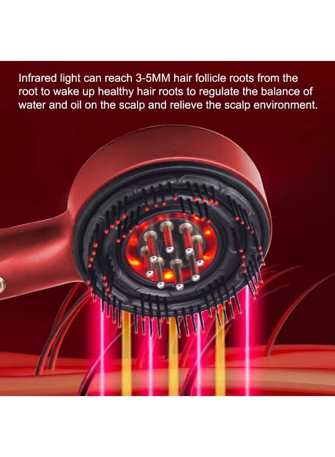 630nm Red Light Scalp Massage Comb with Serum Reservoir – Type-C Charging - Image 3