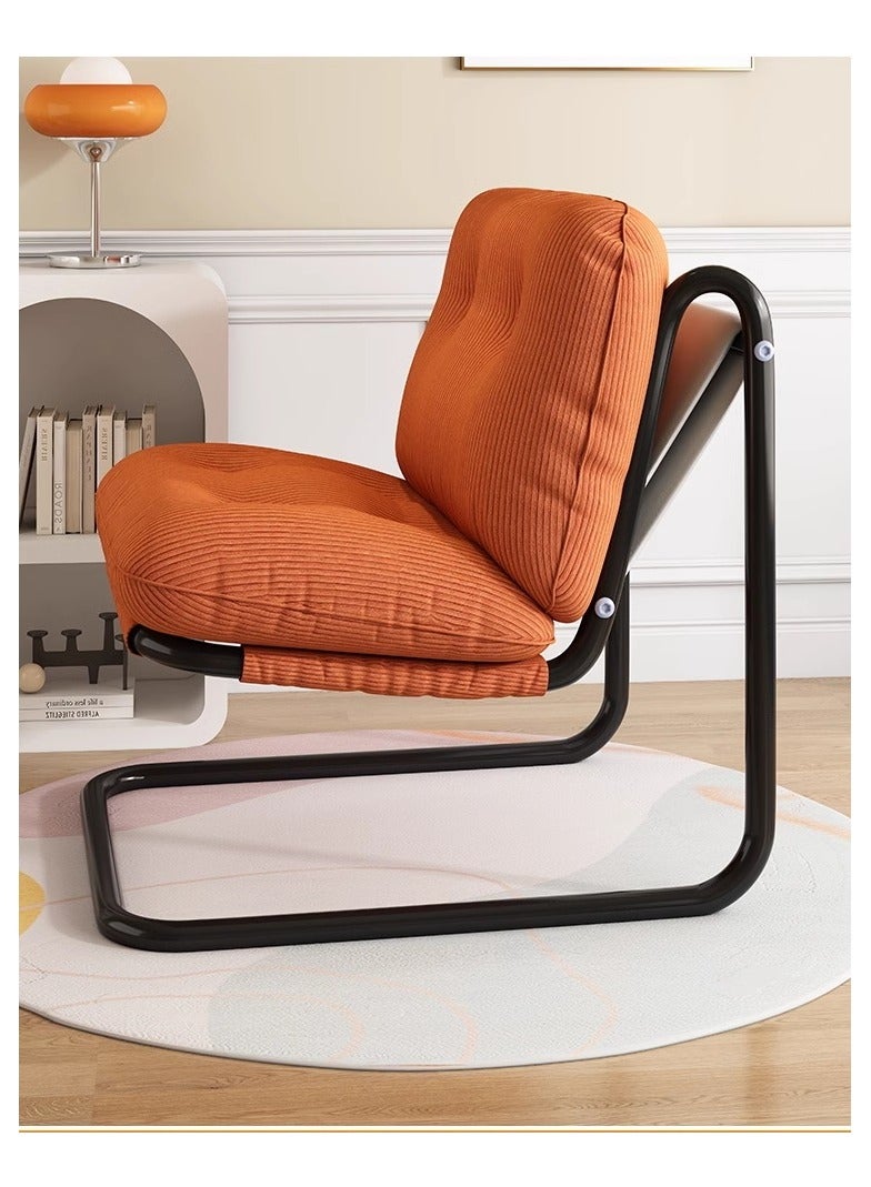 Organized Home High-end Velvet Creative Floating Sofa Chair Metal Frame Suitable for Bedroom Study Office  - Image 3
