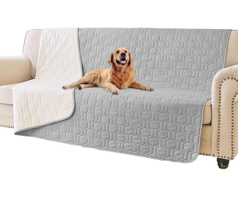 Tcksstex Waterproof and NonSlip Dog Bed Cover and Pet Blanket Sofa Pet Bed Mat car Incontinence Mattress Protectors Furniture Couch Cover for Most Cats DogsPets52x82Light Grey