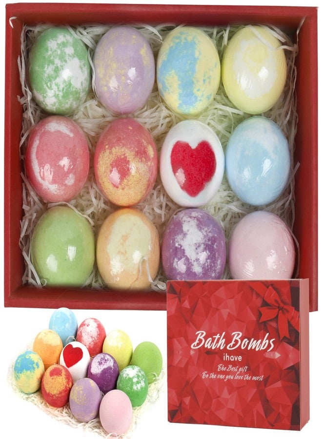 iHave Bath Bombs for Kids and Women, 12 Natural Handmade Bath Bomb Gift Set, Fun Bubble Bath Perfect Kids Christmas Gifts - Image 1