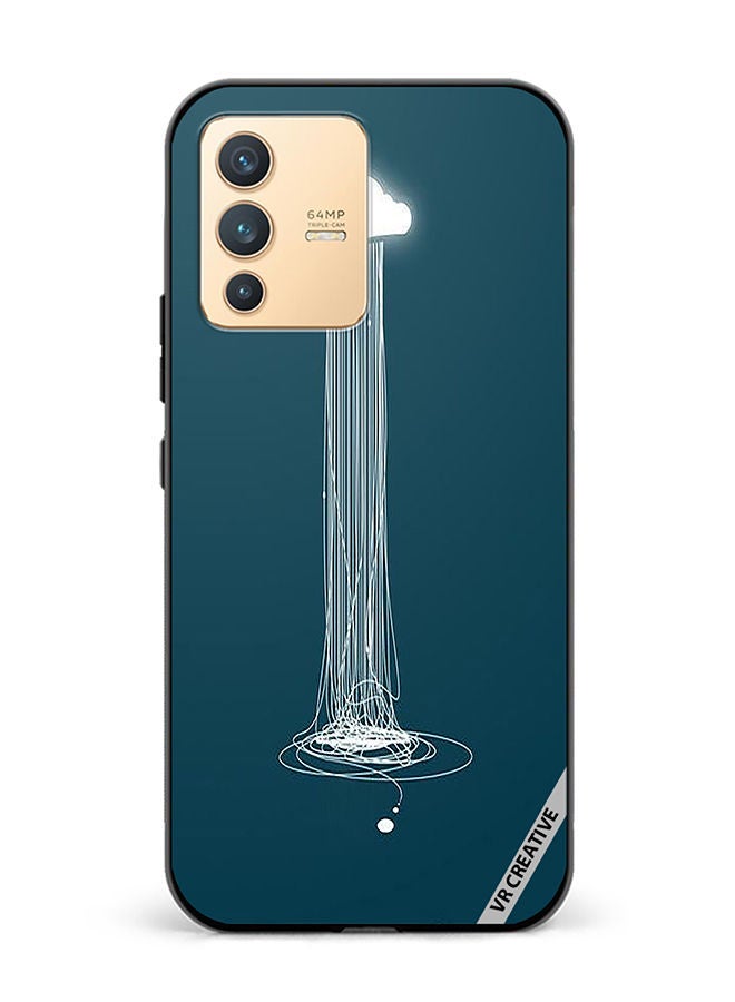 VR CREATIVE Protective Case Cover For Vivo V23 5G Animated Rain Design Multicolour - Image 1