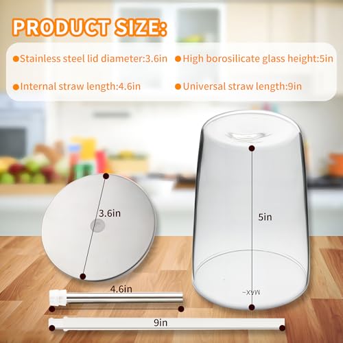 LAUCIPPOS Glass Milk Container for Jura Espresso Coffee Machine Z8,Z6,J6,S8, S80, E8,GIGA X8cG2/X8G2/X3cG2/X3G2/5,X8,X10,WE8,W3,X7,ENA 8,Micro 90,E6,D6,16.9oz jug - Image 3