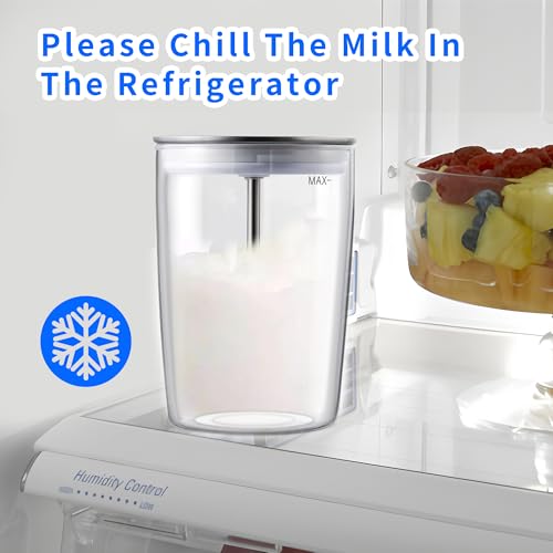 LAUCIPPOS Glass Milk Container for Jura Espresso Coffee Machine Z8,Z6,J6,S8, S80, E8,GIGA X8cG2/X8G2/X3cG2/X3G2/5,X8,X10,WE8,W3,X7,ENA 8,Micro 90,E6,D6,16.9oz jug - Image 5