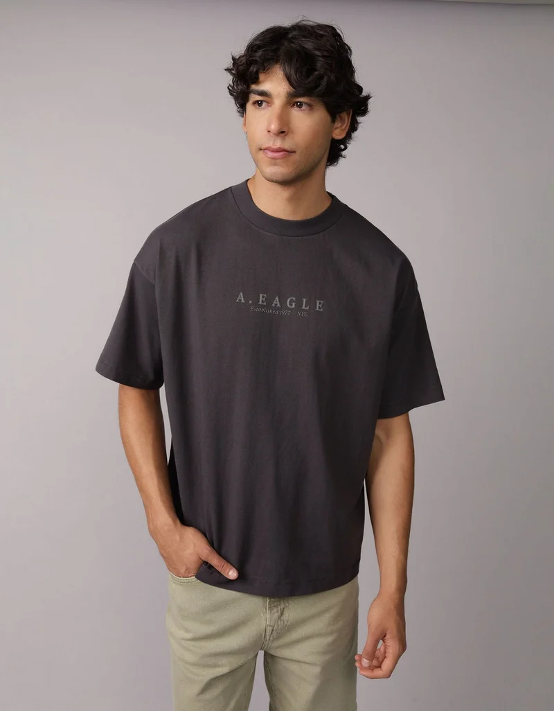 American Eagle Oversized Elevated Logo Graphic T-Shirt