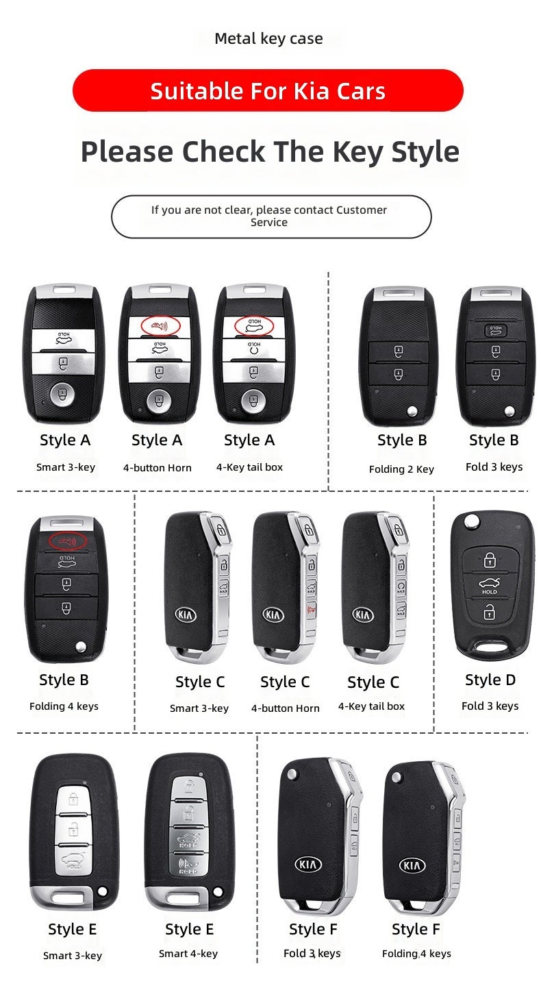 Kia K5 Key Case - New Smart Run Kia KX3 Key Cover, Metal Full-Body Protection - Image 2