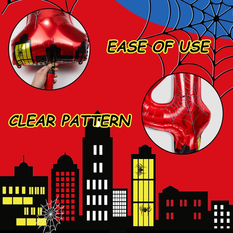 laackys 40 inch spider theme number foil balloons, children's party balloon supplies with classic numbers 1 to 9, birthday decoration supplies,number large balloons for spider theme parties(4) - Image 3
