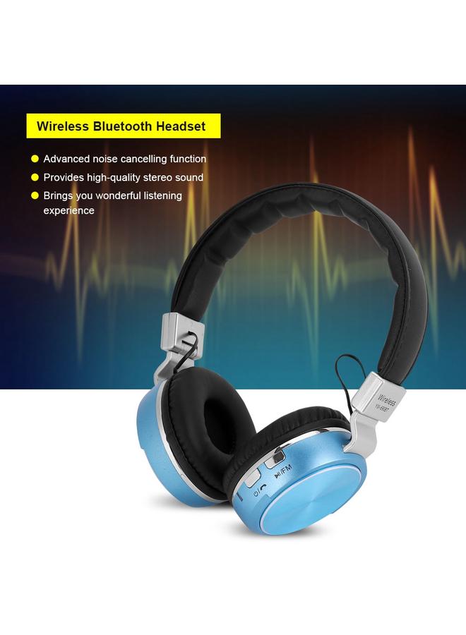 Wireless Bluetooth 4.1 Noise Cancelling Stereo Sound Over-ear Headset Headphone Earphones Blue