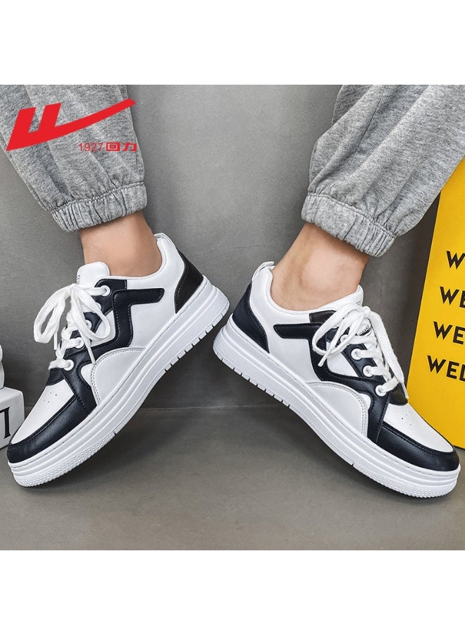 Warrior 1927 Retro Casual Sneakers - Black & White Fashion Trendy Skate Shoes