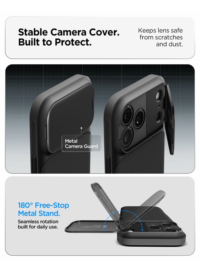 Spigen غطاء حماية Optik Armor MagFit لجهاز iPhone 17 Pro MAX [MagSafe] مع حماية كاميرا مغطاة - أسود - Image 5